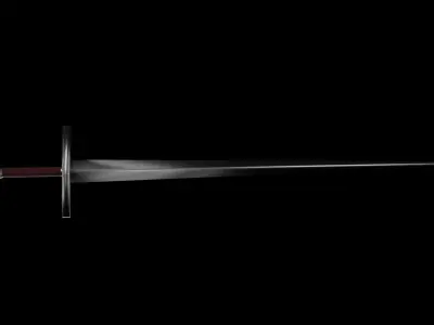 iron Sword Low-poly 3D model