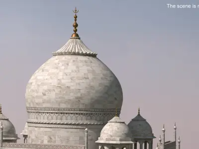 Indo-Islamic Tomb Dome Structure 3D model