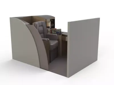 Premium Airplane Seat 3D model