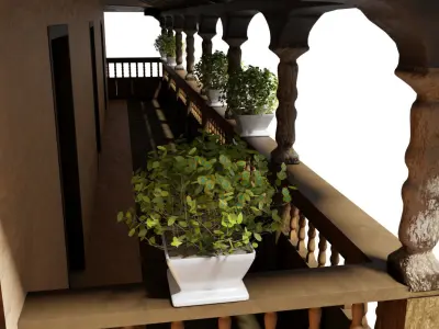 COLONIAL HOUSE 3D MODEL Low-poly 3D model