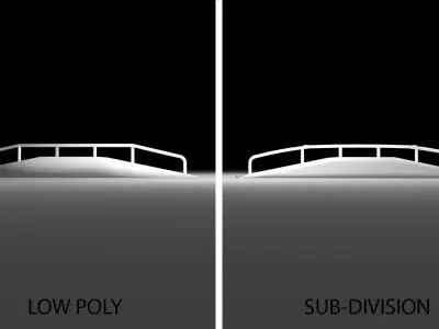 Skateboard Track - Sloped rail 3D model