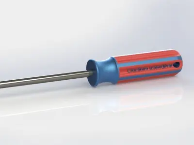 Screwdriver Set tool rack screwdrivers 3D model