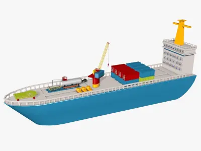 Cargo Tanker Ship 3D model