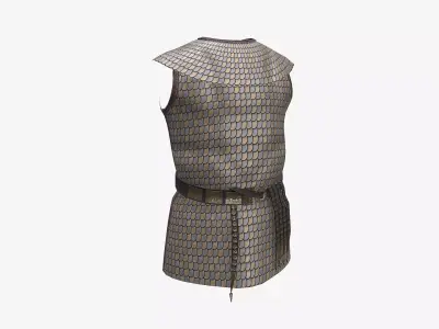 Ancient Armor LoricaSerta 3D Model Game Ready PBR Low Poly Low-poly 3D model