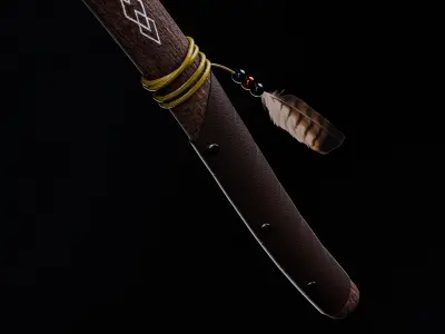 Assassins Tomahawk Low-poly 3D model