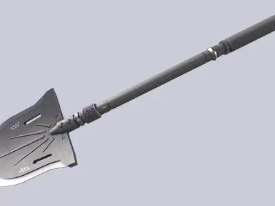 Combat shovel Low-poly 3D model buy