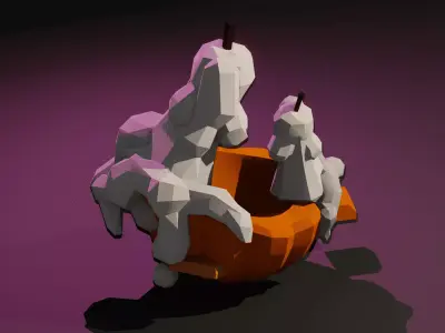 FREE Halloween minipack from the Necropoly universe Free low-poly 3D model