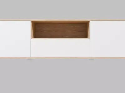 TV Stand Modern Wooden Media Console 3D model