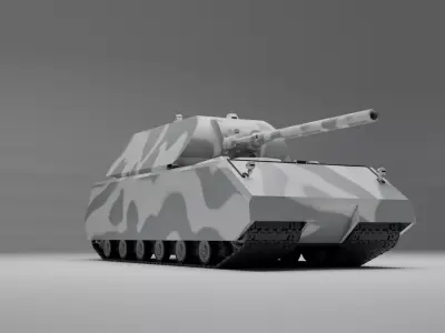 Panzer VIII Maus German Heavy Tank 3D model