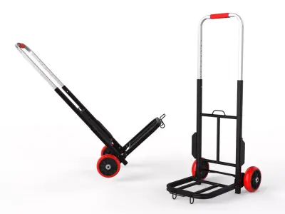 Cart Storage Red 3D model