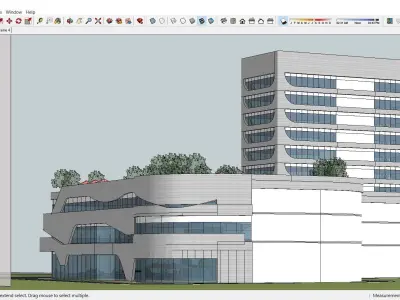 Sketchup Commercial Complex M2 3D model