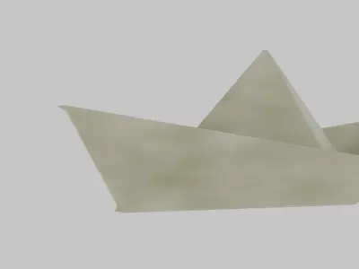 Paper boat Free 3D model
