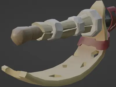 Stylized Pirate Sword Low-poly 3D model