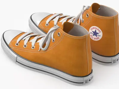 Basketball Shoes Orange 3D model