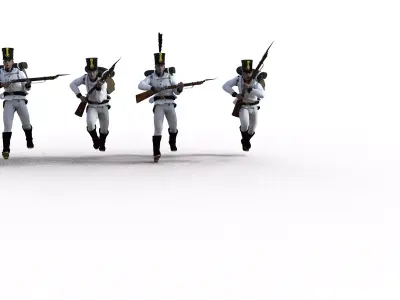 Napoleonic Austrian Line Infantry 3D model