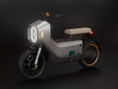 Futuristic Electric bike - Mini EV Bike 3D model