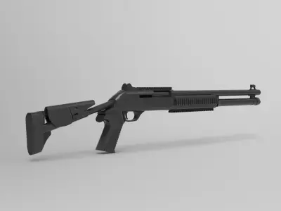 Benelli M4 semi-automatic shotgun 3D model