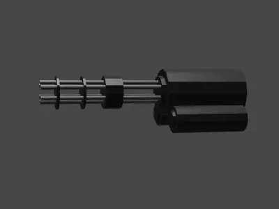 Machine Gun Low Poly Low-poly 3D model