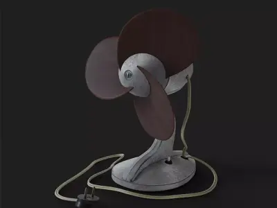 Vintage cooling fan 3D model