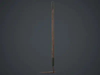 Hoe 3C Low-poly 3D model
