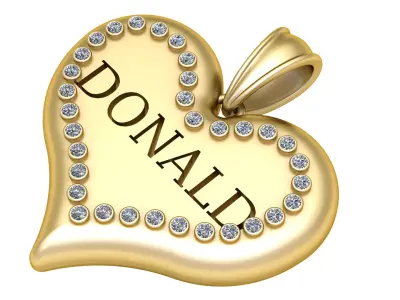 Diamond Halo Personalized Jewelry 3D print model