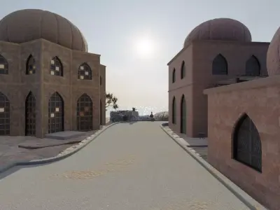 Desert Oasis Architecture 3D model