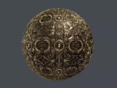 Steampunk Seamless PBR Texture 07 Texture