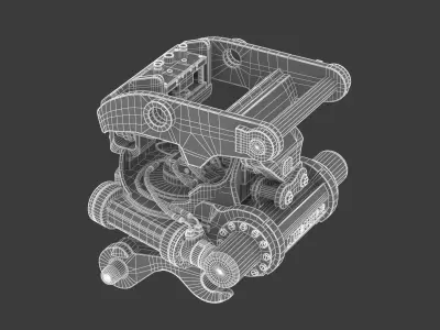Liebherr TR25 Tiltrotator Excavator Attachment 3D model