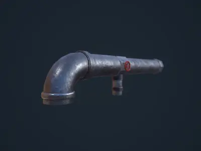 LeadPipe metal pipe Low-poly 3D model