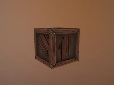 Stylized Box Low-poly 3D model