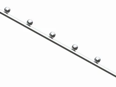 Store pegboard 6 ball waterfall faceout hook 3D model