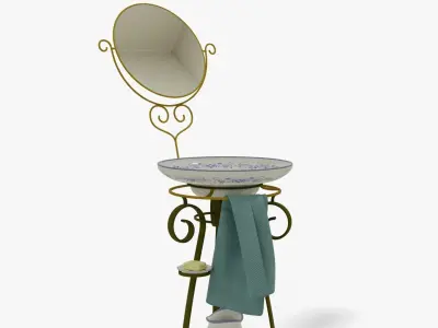 Antique washstand 3D model
