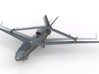 Chinese AirForce WZ-7 Soaring Dragon Reconnaissance Drone 3D model