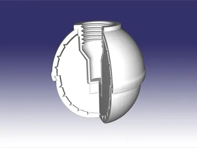 RGO  RGN in section 3D print model