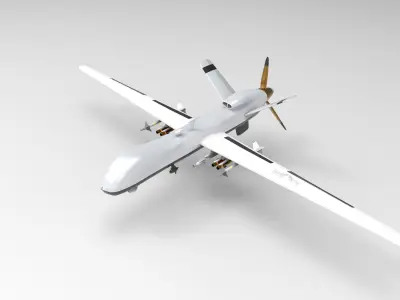 US Military Aircraft 7 list 3d model  Low-poly 3D model