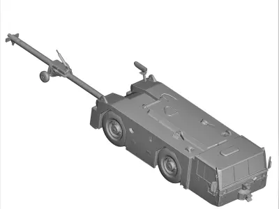 commercial aircraft pushback tractor 3D print model