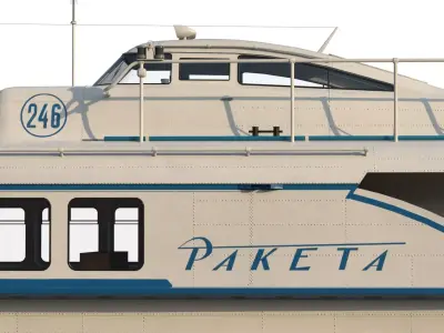 Raketa hydrofoil ship  3D model