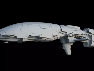 Sci Fi Transport Ship 3D model