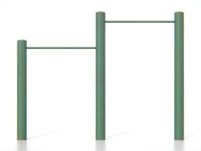 Outdoor Pull-Up Bars Low-poly 3D model
