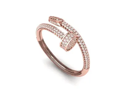 Nail Ring Twisted  3D print model