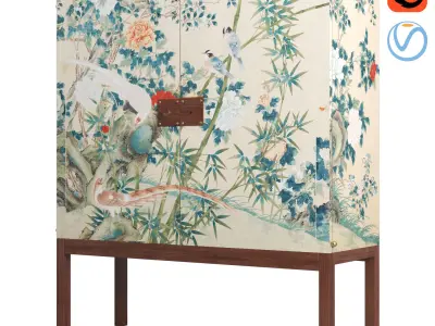 Josef Frank mahogany cabinet Svenskt Tenn 3D model