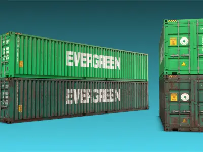 Shipping Container 03 Low-poly 3D model