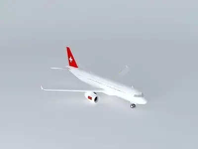 swiss airways boeing Free 3D model