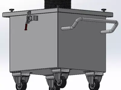 Mobile-Dust Bin-Dust Collector 3D model