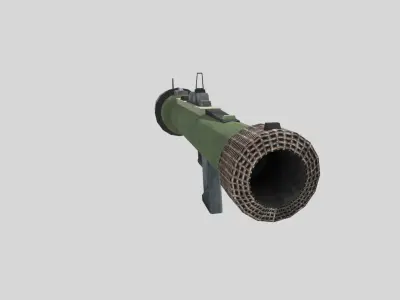 no brand low poly rocket launcher Low-poly 3D model