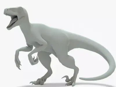 Atrociraptor Rigged Basemesh Low-poly 3D model