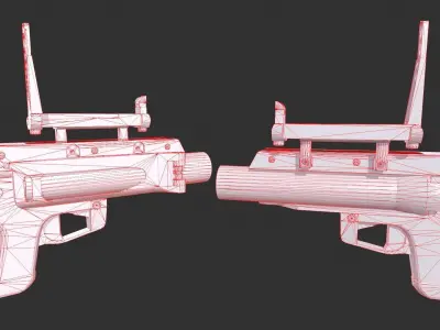 Heckler And Koch XM Grenade Launcher Low-poly 3D model