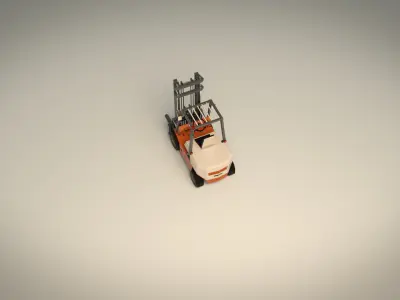 Low Poly Forklift 01 Low-poly 3D model purchase