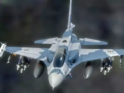 F-16D Block 60-Fully Rigged-High Resoulution Changabel Textures Low-poly 3D model