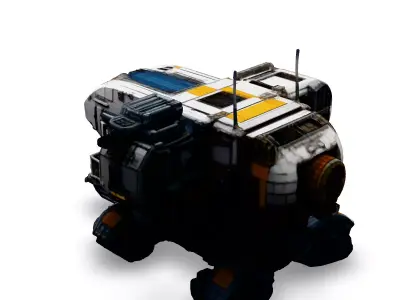 SciFi Mining Crawler Vehicle Low-poly 3D model